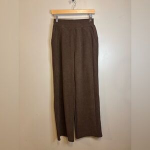 HALARA Chocolate Brown Corduroy Wide-Leg Pants